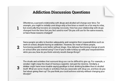 Addiction Discussion Questions