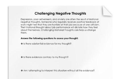 Challenging Negative Thoughts