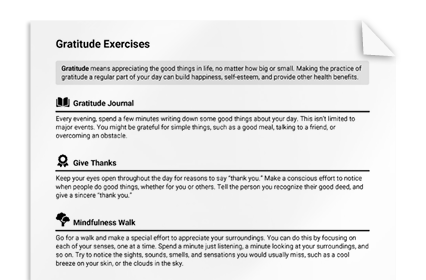Gratitude Exercises