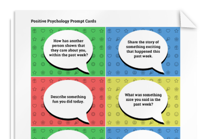 Positive Psychology Prompt Cards
