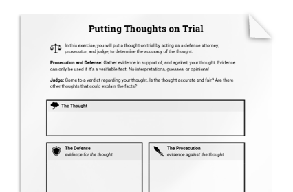 Cognitive Restructuring: Thoughts on Trial