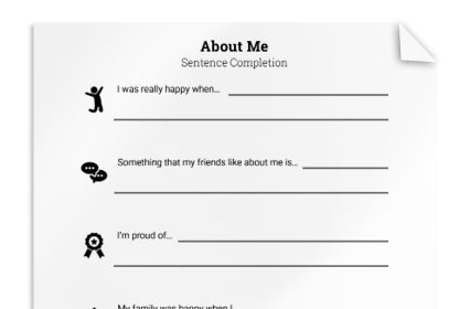 About Me: Self-Esteem Sentence Completion