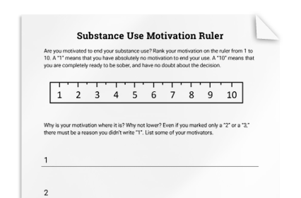 Substance Use Motivation Ruler